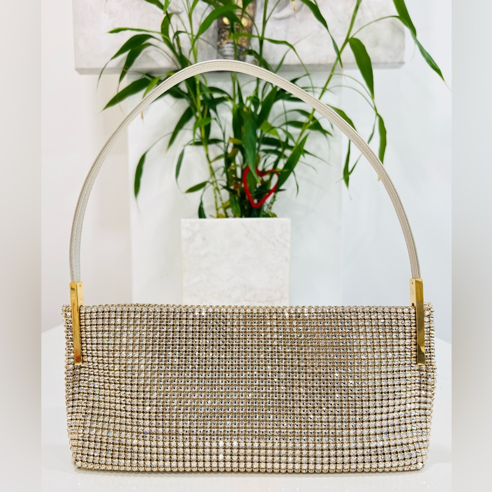 Saint Laurent Suzanne crystal-embellished satin shoulder bag - Picture 6 of 14